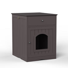 Load image into Gallery viewer, Pet House Cat Litter Box Enclosure With Drawer, Side Table

