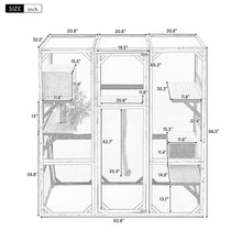 Load image into Gallery viewer, Outdoor Cat House, Diy Cat Enclosure Catio With Double Enter Doors
