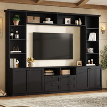 Load image into Gallery viewer, Farmhouse Elegant Entertainment Center Wall Unit With 4 Drawers
