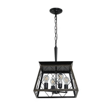Load image into Gallery viewer, Four Light Metal Chandelier With Shades - Gold

