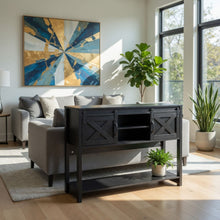 Load image into Gallery viewer, Farmhouse Entryway Table With Sliding Barn Door
