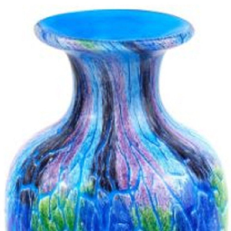 Abstract Round Table Vase - Blue / Green