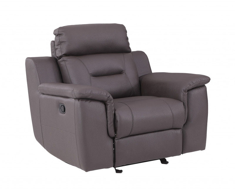 Fascinating Leather Reclining Chair - Brown