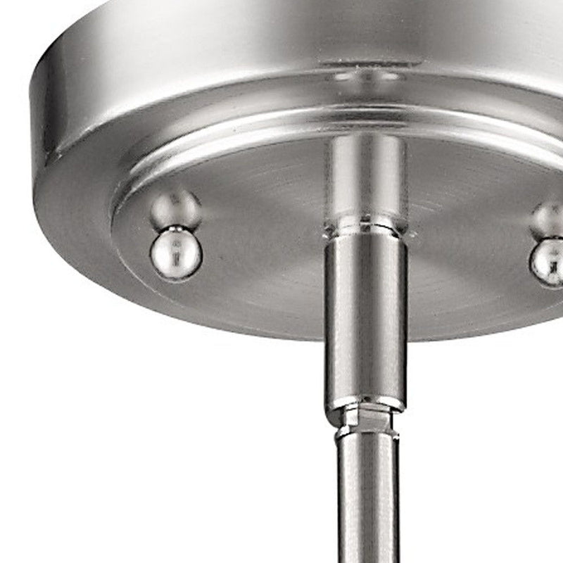 Frosted Glass Hanging Light - Silver