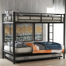 Load image into Gallery viewer, Twin over Twin Bunk Bed with Trundle, Black(OLD SKU:MF192387AAB)
