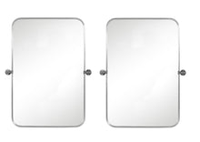 Load image into Gallery viewer, 32" Metal Framed Accent Mirrors (Set of 2) - Silver
