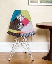 Load image into Gallery viewer, Upholstered Fabric Dining Side Chair - Brown / Green / Silver
