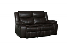 Load image into Gallery viewer, Faux Leather Love Seat Manual Reclining - Brown
