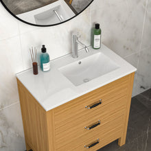 Load image into Gallery viewer, Rectangular Single Vanity Top With 1 Faucet Hole And Overflow, 32" X 18", Spacious Left Countertop For Storage - White
