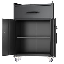Load image into Gallery viewer, Rolling Metal Tool Storage Cabinet, Lockable Garage Storage Cabinet, Locking Metal Storage Cabinet With Wheels, Rolling Tool Chest, Assembly Required - Black
