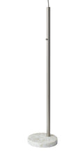 Load image into Gallery viewer, Reading Nook Floor Lamp Arc Arm Adjustable Gray Fabric Shade - Brushed Steel
