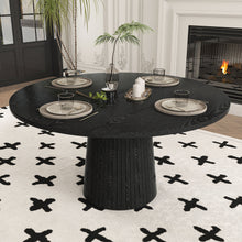 Load image into Gallery viewer, Round Dining Table With Strip Base
