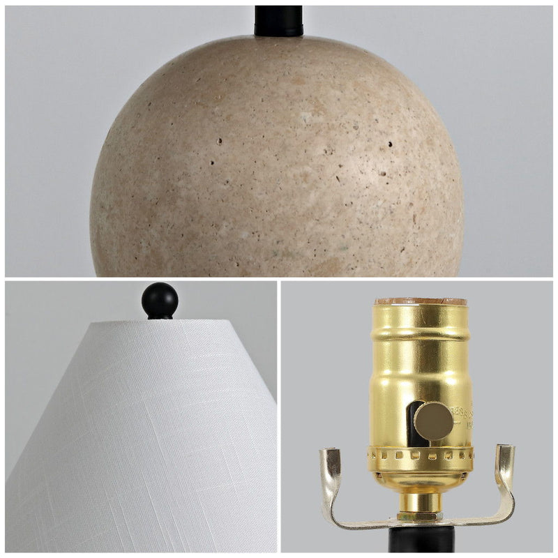 16" Novelty Table Lamp LED With Empire Shade - Beige