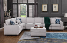 Load image into Gallery viewer, Jessica - Sectional Sofa With Ottoman - Light Gray
