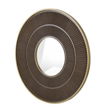 Load image into Gallery viewer, 32" Round Framed Accent Mirror - Brown / Gold
