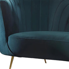 Load image into Gallery viewer, Velvet Curved Sofa With Silver Legs - Green
