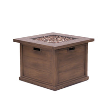 Load image into Gallery viewer, Outdoor Patio Square Gas Burning Mgo Fire Pit, Tank Inside, 40000 Btu
