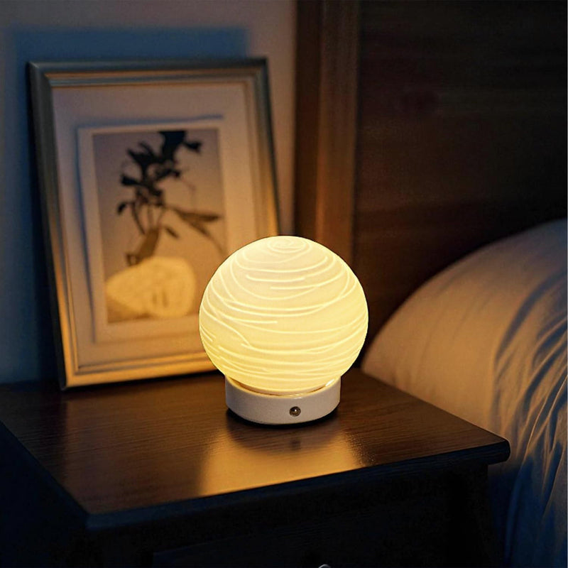 Globe Desk Lamp With Globe Shade (734239) - White