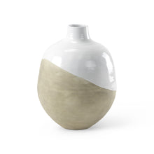 Load image into Gallery viewer, Ombre Round Floor Vase - White / Beige

