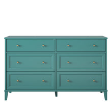 Load image into Gallery viewer, Monticello - 6 Drawer Dresser - Green
