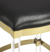 Load image into Gallery viewer, Acrylic Backless Counter Height Bar Chair - Brown / Clear
