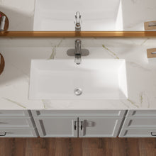 Load image into Gallery viewer, Modern Rectangular Undermount Bathroom Sink With Overflow Ceramic
