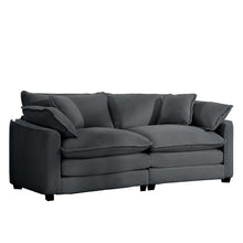 Load image into Gallery viewer, Modern 2 Seater With 4 Pillows, Upholstered Deep Seating Loveseat
