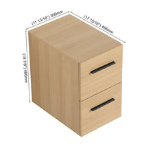 Load image into Gallery viewer, Floating Bathroom Vanity Drawer Base, Wall Mounted Storage With 2 Drawers - Light Oak
