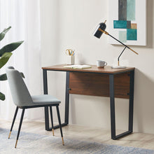 Load image into Gallery viewer, Computer Desk With Metal Legs - Dark Coffee
