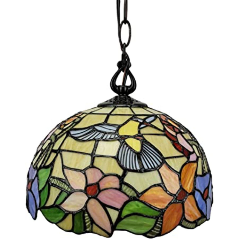 Unique Statement Glass Dimmable Chandelier With Shades - Red / White