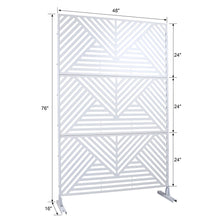 Load image into Gallery viewer, Freestanding Outdoor &amp; Indoor Freestanding Metal Privacy Screen
