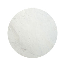 Load image into Gallery viewer, 55" Genuine Marble And Iron Round Cross Legs Coffee Table - White And Black
