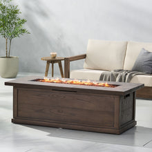 Load image into Gallery viewer, Transitional Rectangular Outdoor Propane Fire Pit With 50,000 Btu
