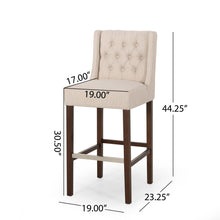 Load image into Gallery viewer, Solstara - Upholstered Dining Barstool With Button Tufted And Wing Back
