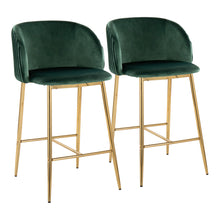 Load image into Gallery viewer, Fran - Pleated Contemporary / Glam Fixed Height Counter Stool (Set of 2)
