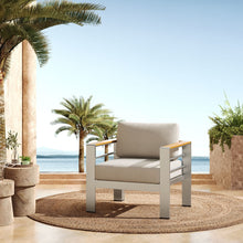 Load image into Gallery viewer, Cora - Outdoor Aluminum Club Chair - Silver / Beige
