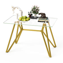 Load image into Gallery viewer, Modern Glass Dining Table With Metal Legs
