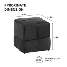 Load image into Gallery viewer, Modern Ottoman Foot Rest With Woven Design
