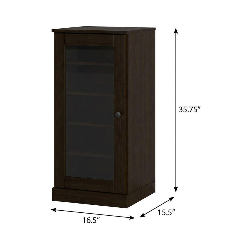 Ten Pair Solid Woodshoe Storage Cabinet (752258) - Espresso