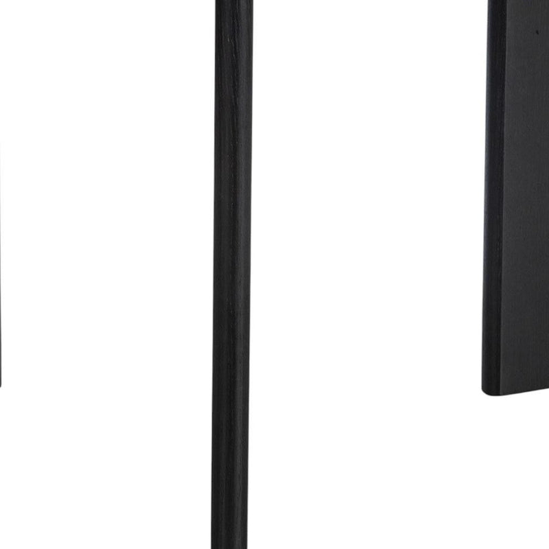 42" Solid Wood Rounded Bar Table - Black