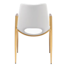Load image into Gallery viewer, Upholstered Faux Leather Open Back Dining Room Arm Chairs (Set of 2) - White
