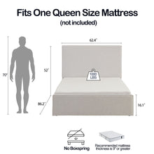 Load image into Gallery viewer, Lucas - Tall Headboard Upholstered Bed
