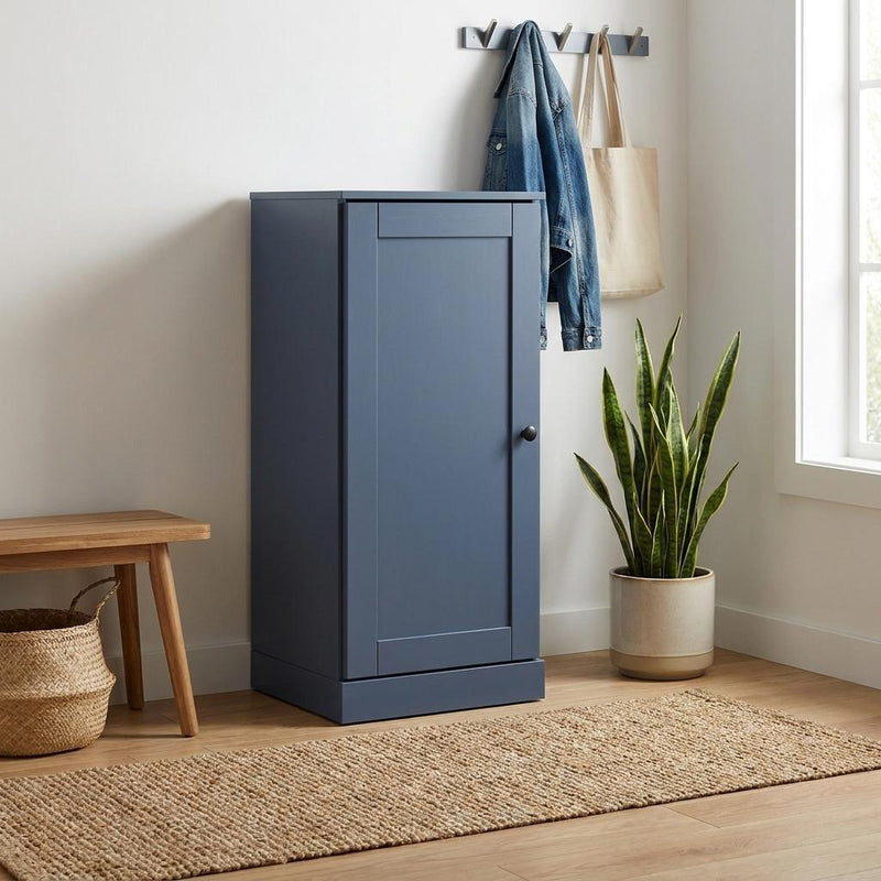 Ten Pair Solid Woodshoe Storage Cabinet (752122) - French Blue