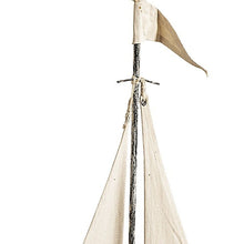Load image into Gallery viewer, Fabric Sailboat Tabletop Sculpture - Brown / Natural
