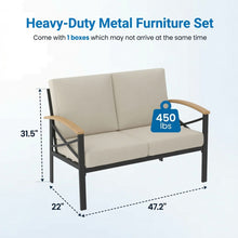 Load image into Gallery viewer, Outdoor Loveseat With Washable Cushions
