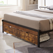 Load image into Gallery viewer, Modern Style Full Bed Drawers With Wheels Storage Solution - Brown / Black
