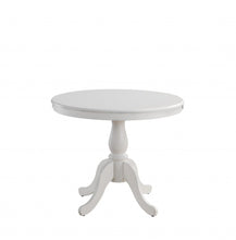 Load image into Gallery viewer, 36" Rounded Solid Manufactured Wood And Solid Wood Pedestal Base Dining Table - White
