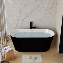 Load image into Gallery viewer, Glossy Freestanding Bathtub With Toe Tap Drain

