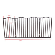 Load image into Gallery viewer, Pet Gate Dog Gate For Doorways, Stairs Or House Freestanding Folding - Dark Brown
