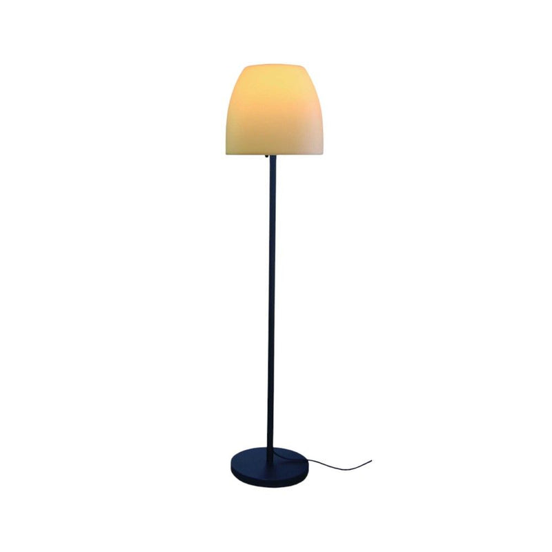 Traditional Shaped Floor Lamp With Bowl Shade - Black / White
